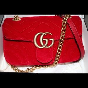 Red Velvet Gucci Marmont Bag